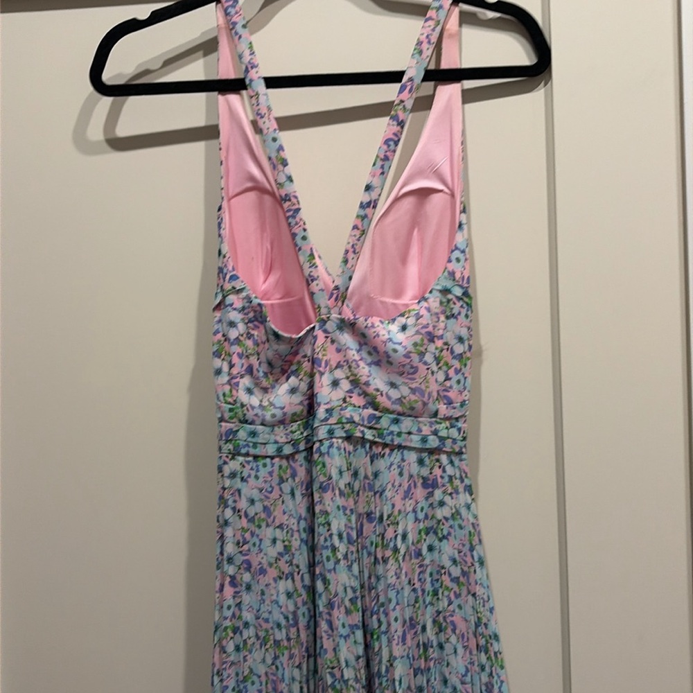 Laundry by Shelli Segal Floral Pleated Chiffon Maxi Dress - Picture 6 of 7